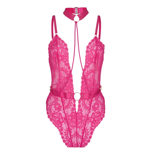 Private body entrejambe ouvert Brandy - Rose