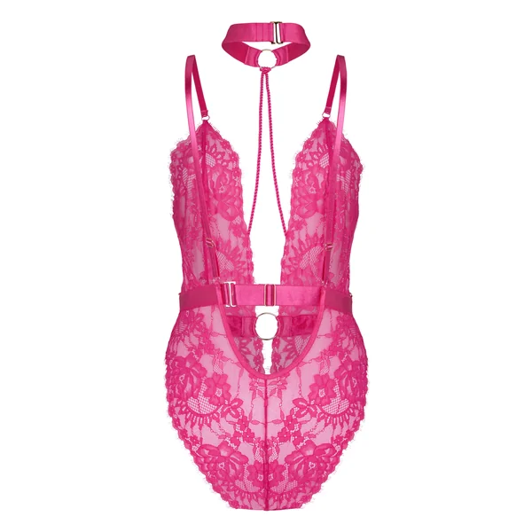 Private body entrejambe ouvert Brandy - Rose