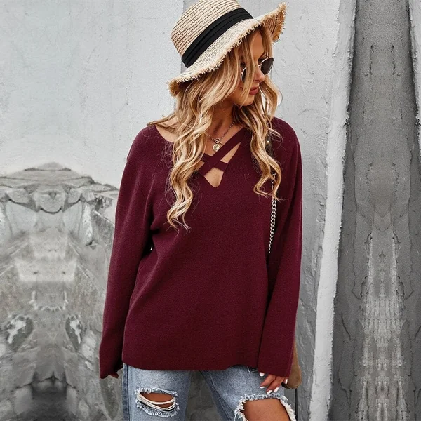Pull Bohème A Lacets