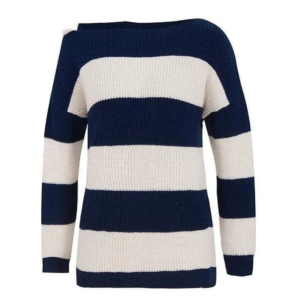 Pull Bohème Rayure Jaune et Blanche