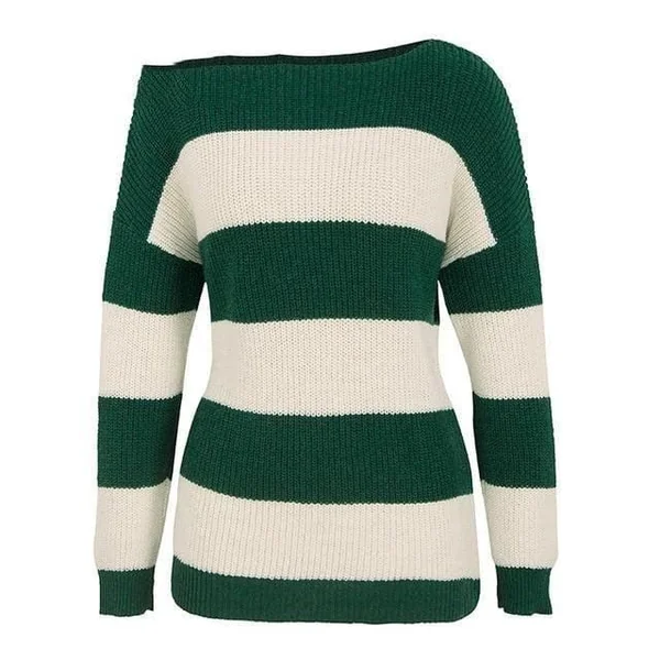 Pull Bohème Rayure Jaune et Blanche