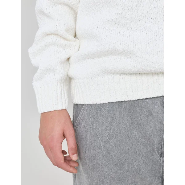 Pull bouclette Blanc écru