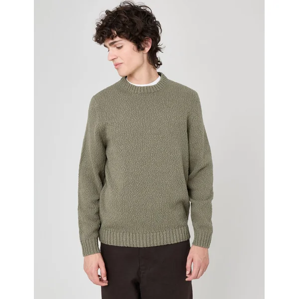 Pull bouclette Vert Kaki