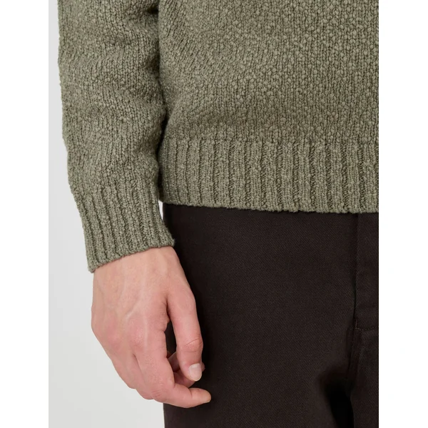 Pull bouclette Vert Kaki