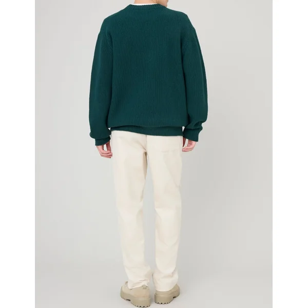 Pull broderie fantaisie Vert