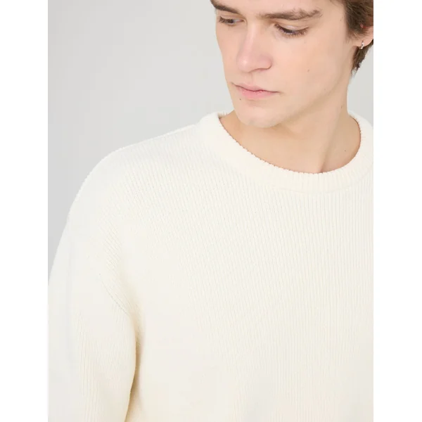 Pull chenille col rond Naturel