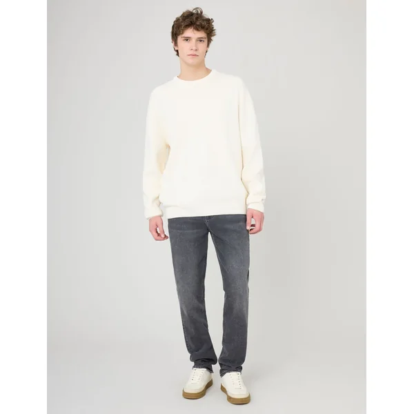 Pull chenille col rond Naturel