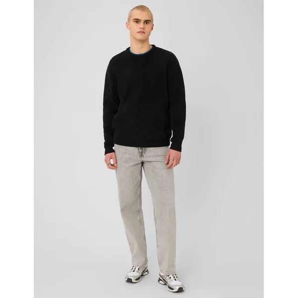 Pull chenille col rond Noir