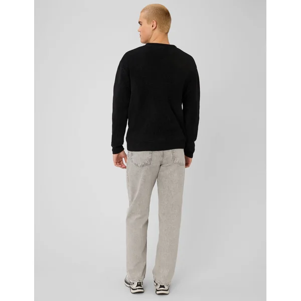 Pull chenille col rond Noir