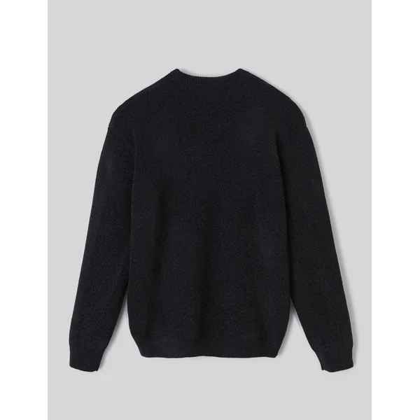 Pull chenille col rond Noir