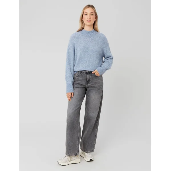 Pull col montant premium Bleu foncé