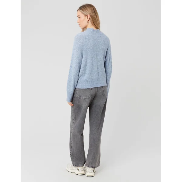 Pull col montant premium Bleu foncé