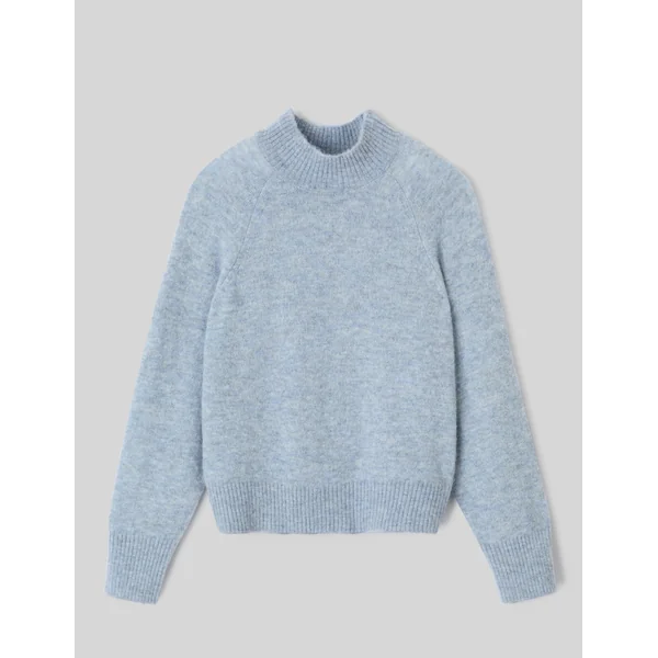 Pull col montant premium Bleu foncé