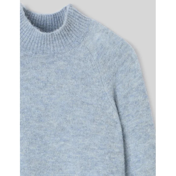 Pull col montant premium Bleu foncé