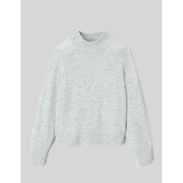 Pull col montant premium Gris clair