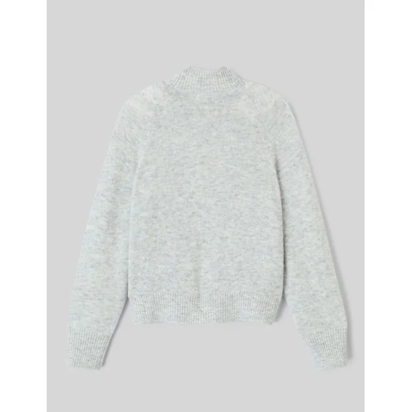 Pull col montant premium Gris clair