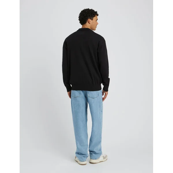 Pull col montant zippé Noir