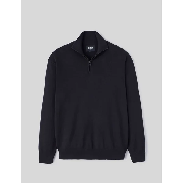 Pull col montant zippé Noir
