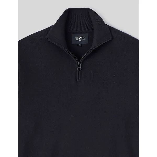 Pull col montant zippé Noir