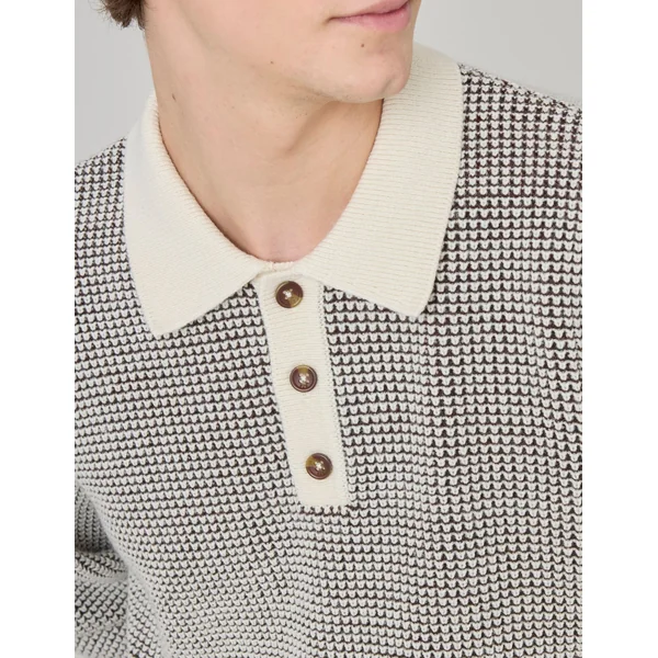 Pull col polo Multicolore