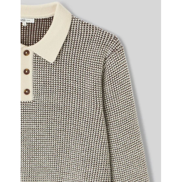 Pull col polo Multicolore
