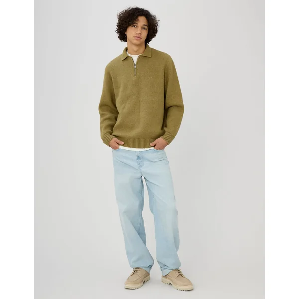 Pull col polo Vert clair