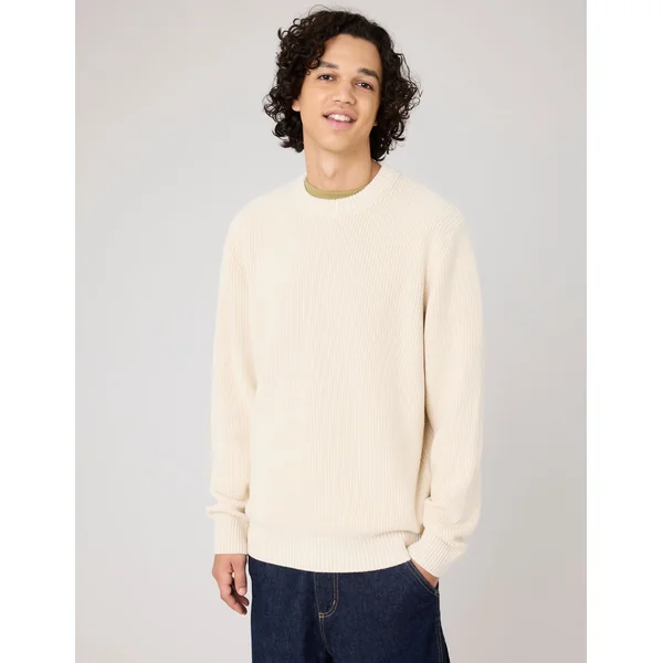 Pull col rond Blanc cassé
