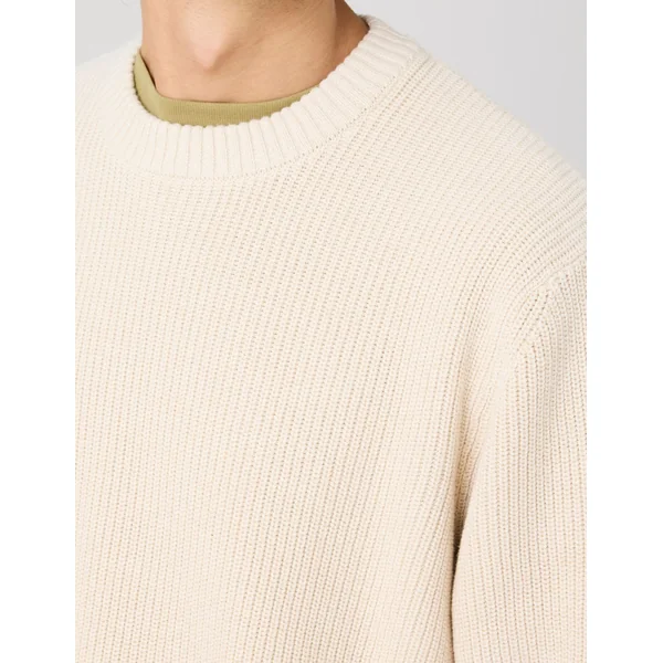 Pull col rond Blanc cassé