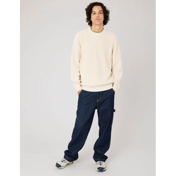 Pull col rond Blanc cassé