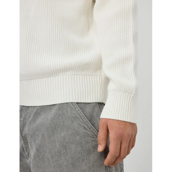 Pull col rond Blanc écru