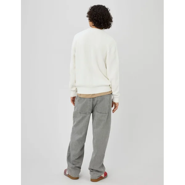 Pull col rond Blanc écru