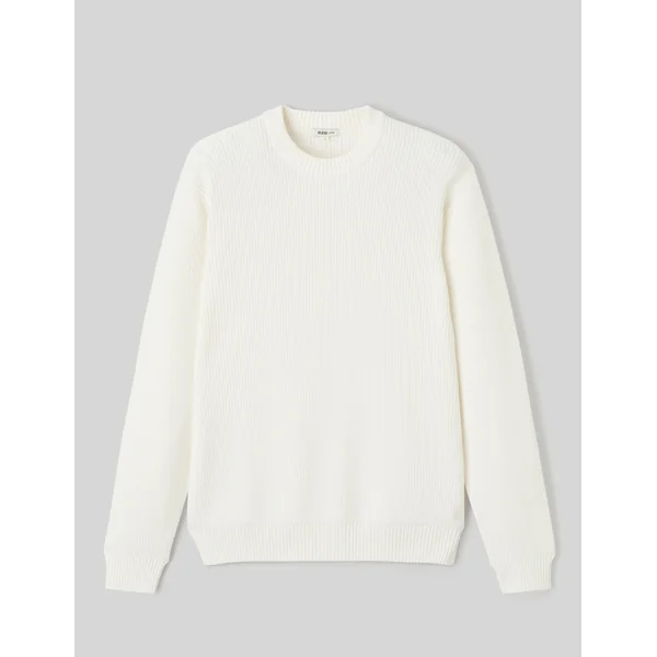 Pull col rond Blanc écru