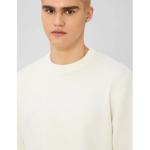 Pull col rond Blanc écru