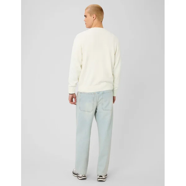 Pull col rond Blanc écru