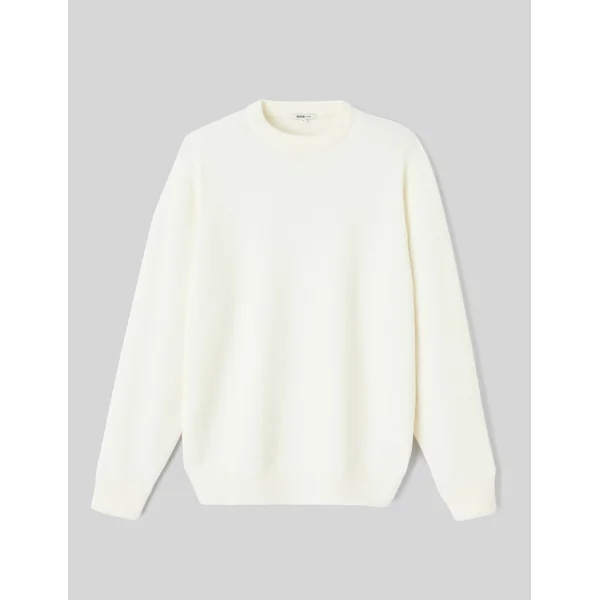 Pull col rond Blanc écru