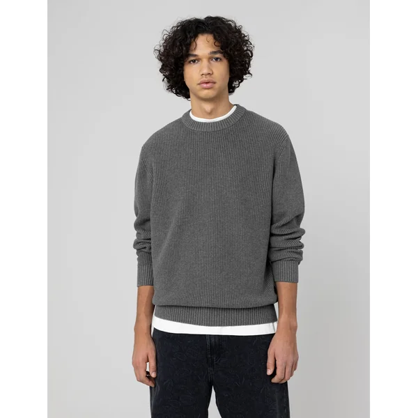 Pull col rond Gris foncé
