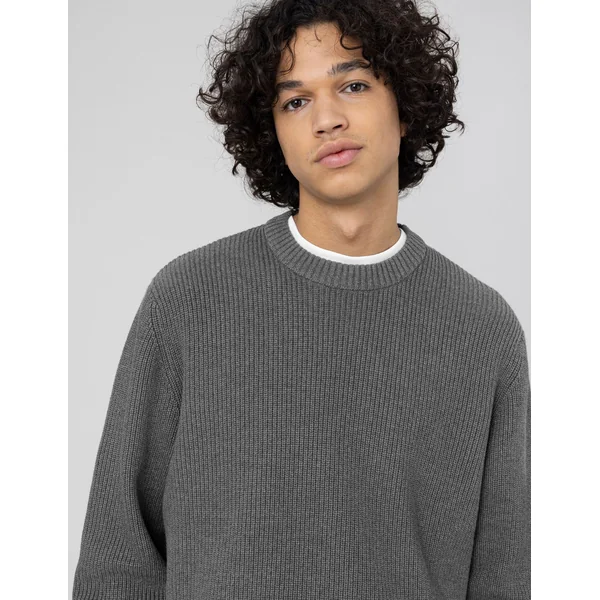 Pull col rond Gris foncé