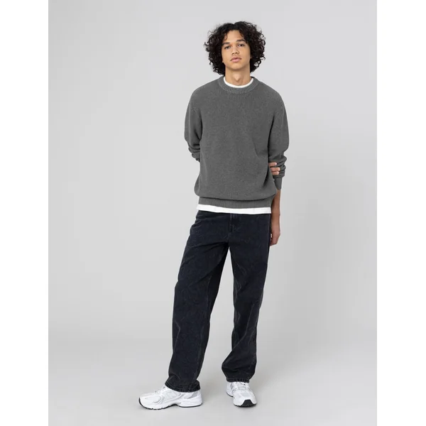Pull col rond Gris foncé