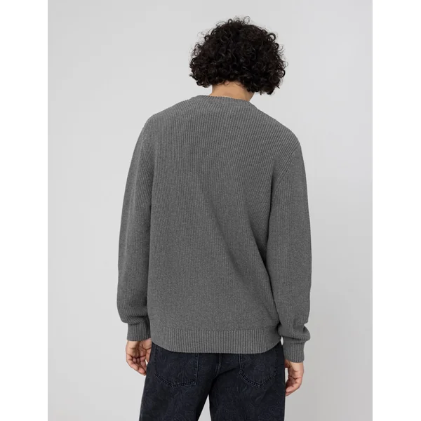 Pull col rond Gris foncé