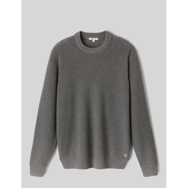 Pull col rond Gris foncé