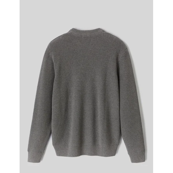 Pull col rond Gris foncé