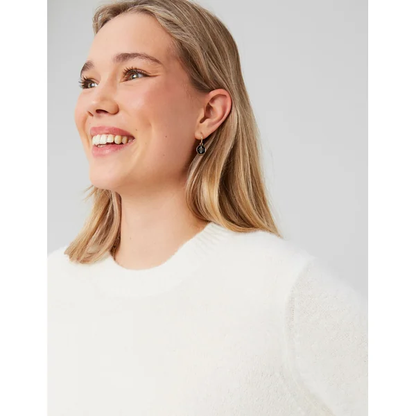 Pull col rond premium Blanc écru