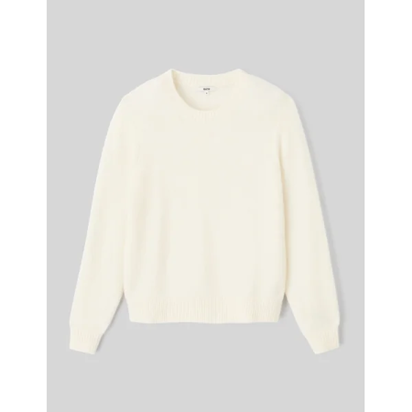Pull col rond premium Blanc écru