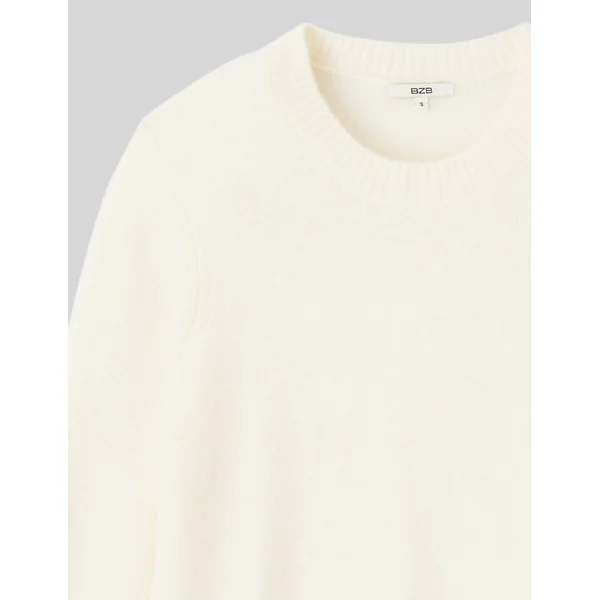 Pull col rond premium Blanc écru