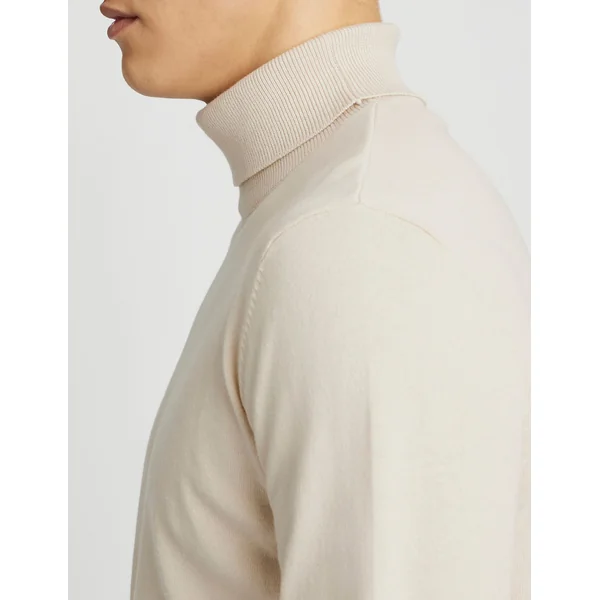 Pull col roulé Blanc cassé
