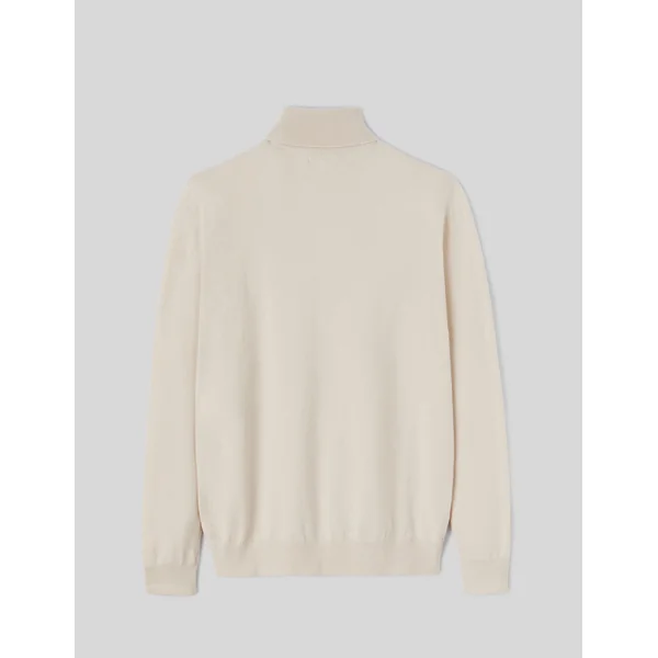 Pull col roulé Blanc cassé