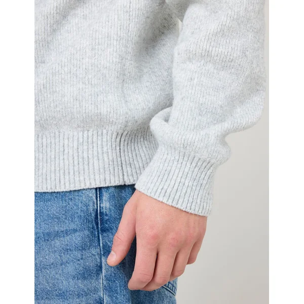 Pull col roulé Gris clair