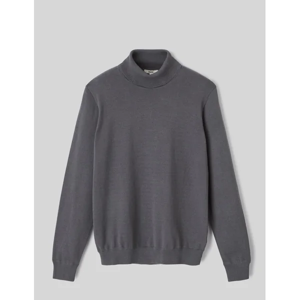 Pull col roulé Gris foncé