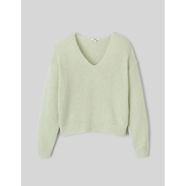 Pull col V Vert clair