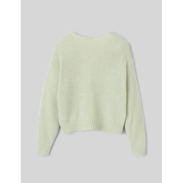Pull col V Vert clair